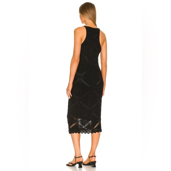 525 American Fauxchet Crochet Black Sleeveless Dress NWT - Picture 2 of 9